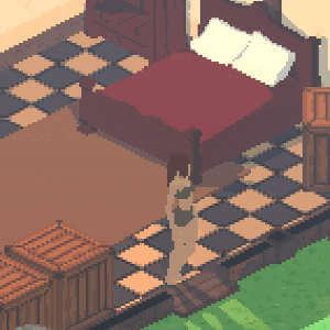 3d Retro Pixel Isometric Indoors